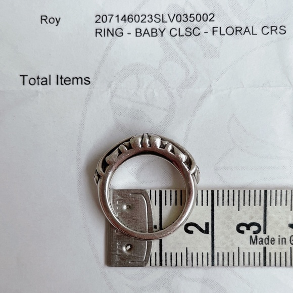 Chrome Hearts Ring Baby Classic Floral Cross Silver 925 Diamond Ring - Picture 9 of 13